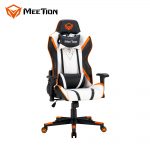 Silla Gamer Meetion CHR15 Negro, Blanco y Naranjo - Imagen 2