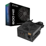 Fuente de poder EVGA 600 W2, 600W, Certificada 80+ Plus White, No modular