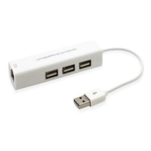 Adaptador USB a Ethernet Lan RJ45 con 3 USB 2.0 - Imagen 2