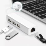 Adaptador USB a Ethernet Lan RJ45 con 3 USB 2.0 - Imagen 3