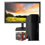 PC Torre Escritorio  AMD Ryzen 5 4600G, 8GB RAM y 480GB SSD Almacenamiento + Monitor LG