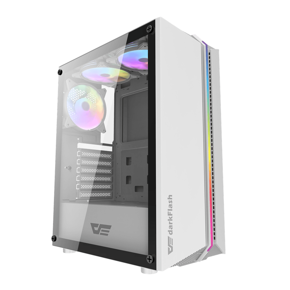 202403080017703 Gabinete darkFlash DK151, ATX, ABS, Tempered Glass, BLANCO - Imagen 1