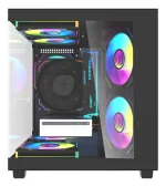 Gabinete Gamer Aigo Apollo A275 Panoramic Glass (M-ATX) NEGRO - Imagen 4