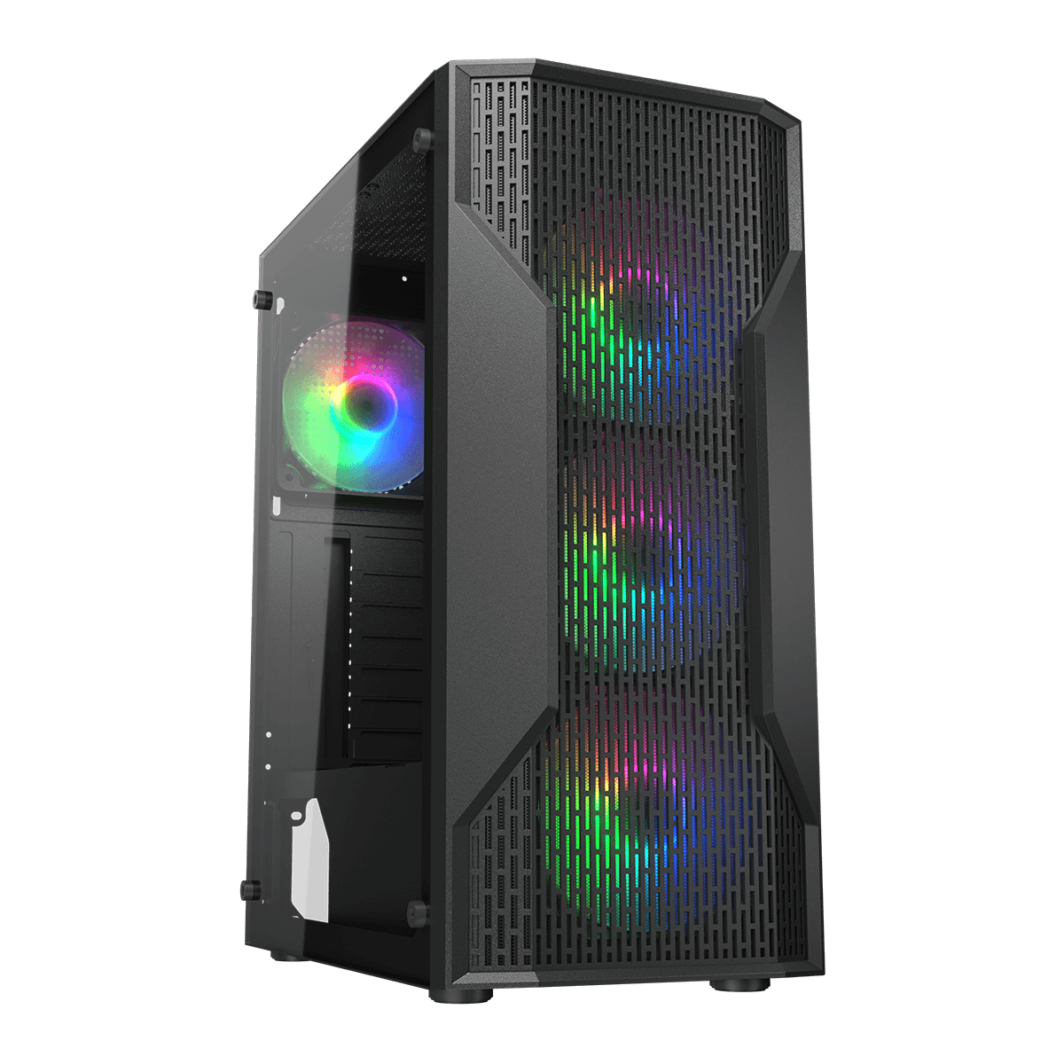 MX110_RGB_B_01 Gabinete Gamer Cougar MX110 RGB (Mid Tower) NEGRO - Imagen 1
