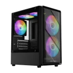 Gabinete Gamer Newgen Entry MAtx Negro 3 fans incluidos