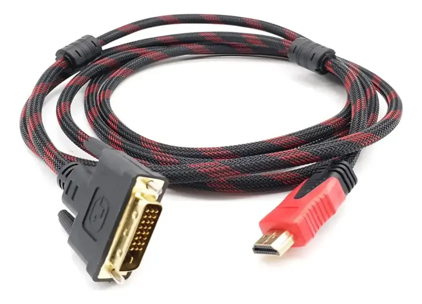 D_NQ_NP_2X_617844-MLA99577799508_122025-F Cable Adaptador DVI-D a HDMI 24+1 con Filtro de 2 Metros - Imagen 1